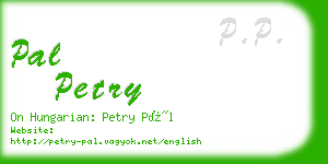 pal petry business card